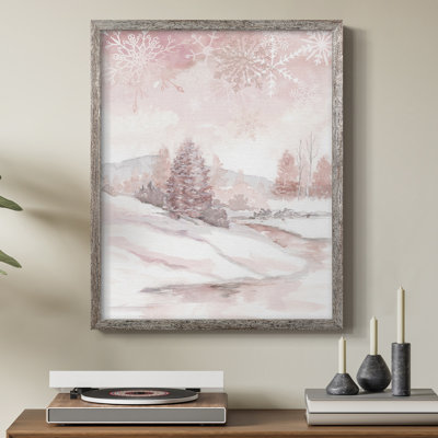 Blush Winter Framed Print - Solid Wood