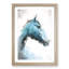 Steel Blue Horse in Abstract - Framed Print-55615874-55615875