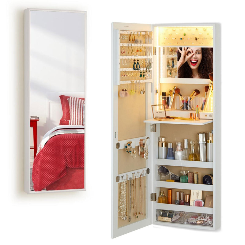 Armoire pour bijoux avec miroir Pavlish