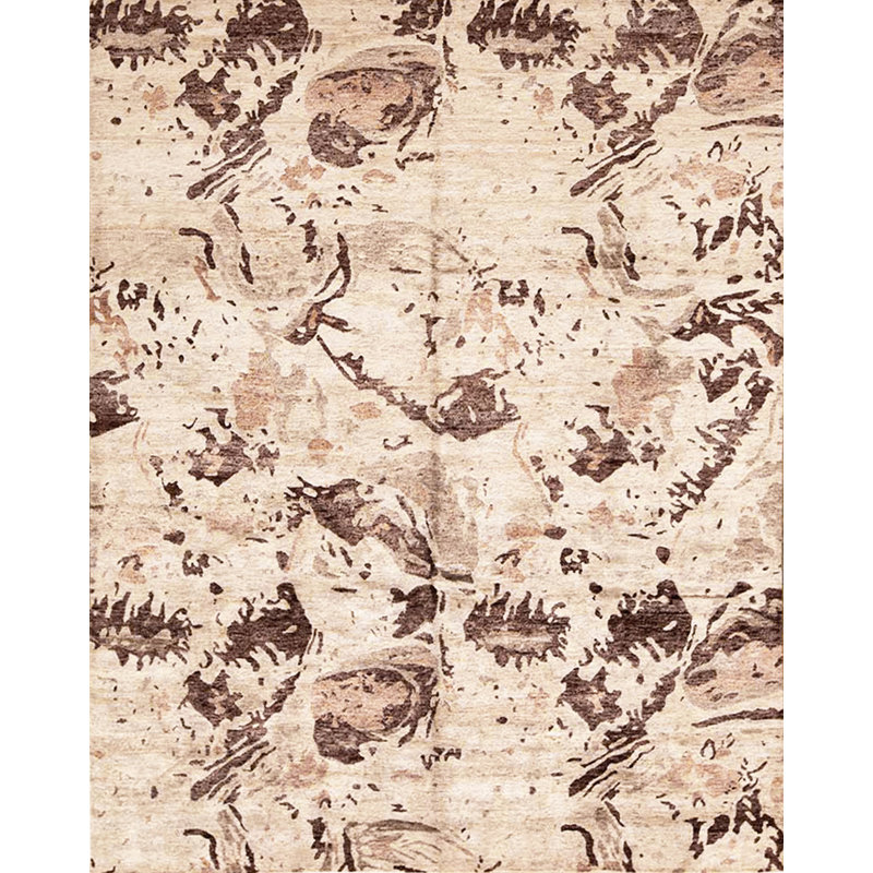 Rayon Abstract Area Rug
