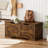 Storage Chest, Wooden Storage Bench with Safety Hinge, Retro Blanket Storage Trunk for Entryway, Living Room, Supports 350 lb-671544374