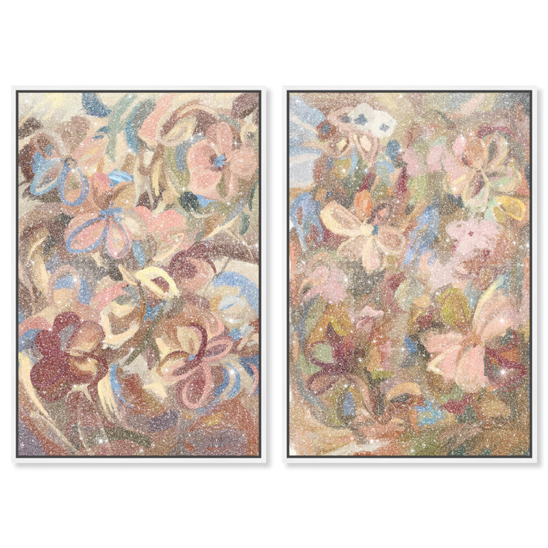 Moving Eden Set Set by Oliver Gal, 32"H x 22"W, White Floater Frame