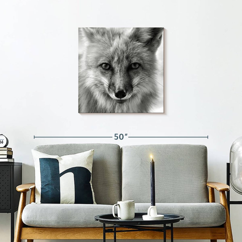 Crowle Fox Portrait, 24" H x 24" W