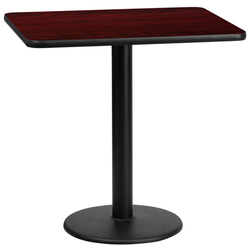 Contemporary Mahogany Laminate 42" Rectangular Dining Table