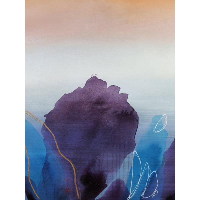 Dusk Petals par Novi Lim - Peinture, H 24 po x l 32 po, Toile tendue