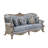 Monarch Sofa in Blue and Champagne