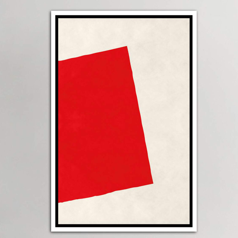 « red square (after albers) », impression, H 26 po x l 18 po x 1,5 po, Toile blanche encadrée