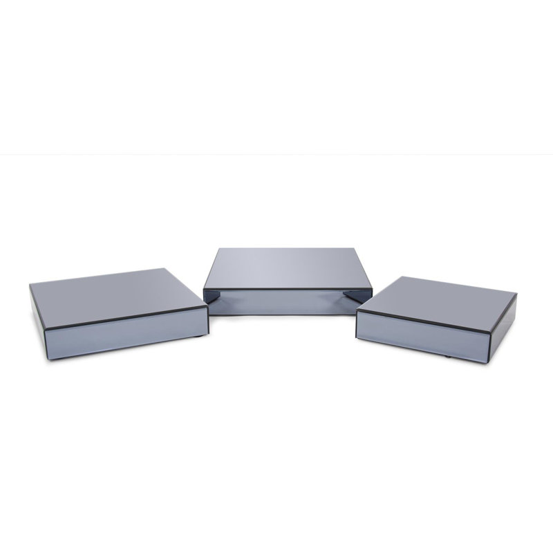 Grigio Mirrored Set of Three Platforms