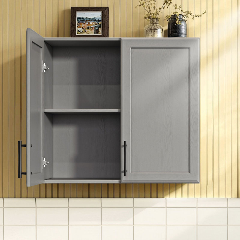 Armoire murale à lessive 24 po, Gris