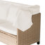 Ensemble de canapé de patio en résine tressée résistant aux rayons UV de 4 pièces avec auvent rétractable, coussins et table élévatrice Topmax-1429685649