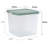 Wham Clip 5x 13.2L Square Plastic Storage Boxes with Secure Clip Lock Lids. L:39.5 x W:39.5 x H:12cm Clear/Green Milieu/Stone-107097832