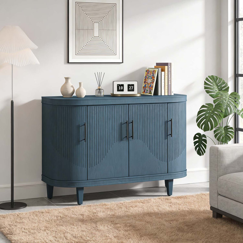 Buffet moderne courbé avec 4 portes