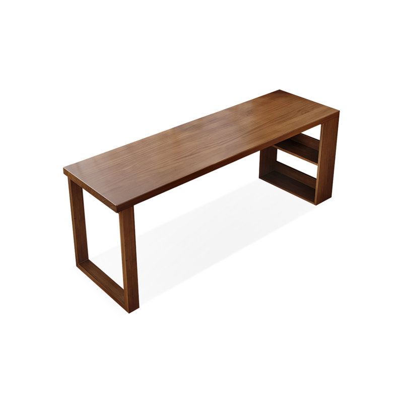 Bureau rectangulaire en bois massif noyer, H 29,53 po x l 62,99 po x P 23,62 po