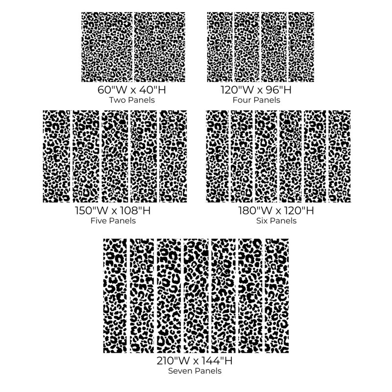 Papier peint de qualité supérieure - Motif imprimé léopard, L 96 po x l 120 po