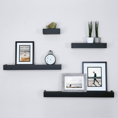 Array 4 Piece Floating Wall Shelves Set