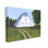 «Farmland Fields and Barn Green White Landscape» par Grace Popp - reproduction d'art