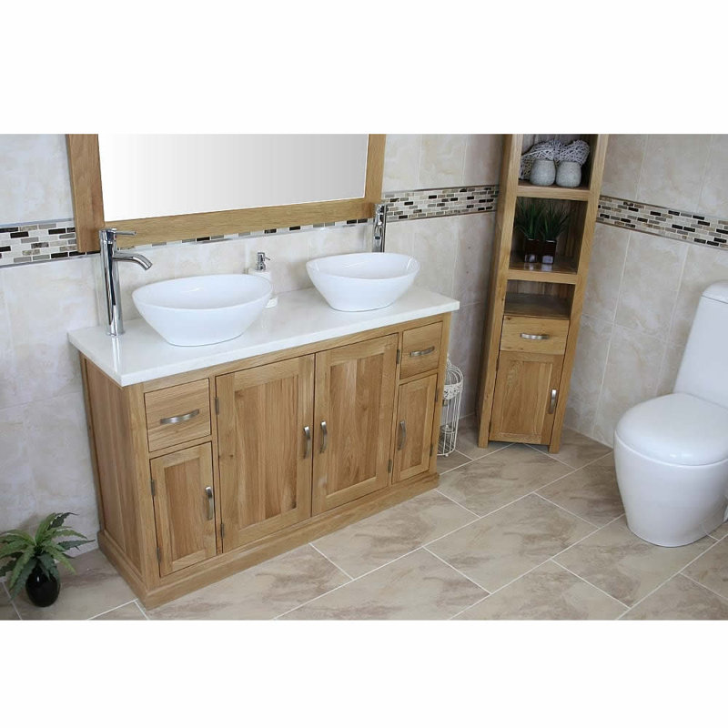 Deemer 1230mm Double Bathroom Vanity with Vessel Ceramic Basin