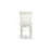 3 Piece Kitchen Table & Chairs Set Contains a Round Dining Table with Pedestal and 2 Linen Fabric Dining Room Chairs, Linen White-273100613-273100614