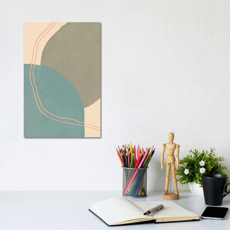 Blue Green Abstract by Morgan Harper Nichols - Wrapped Canvas Painting, 20.32 cm H x 30.48 cm W