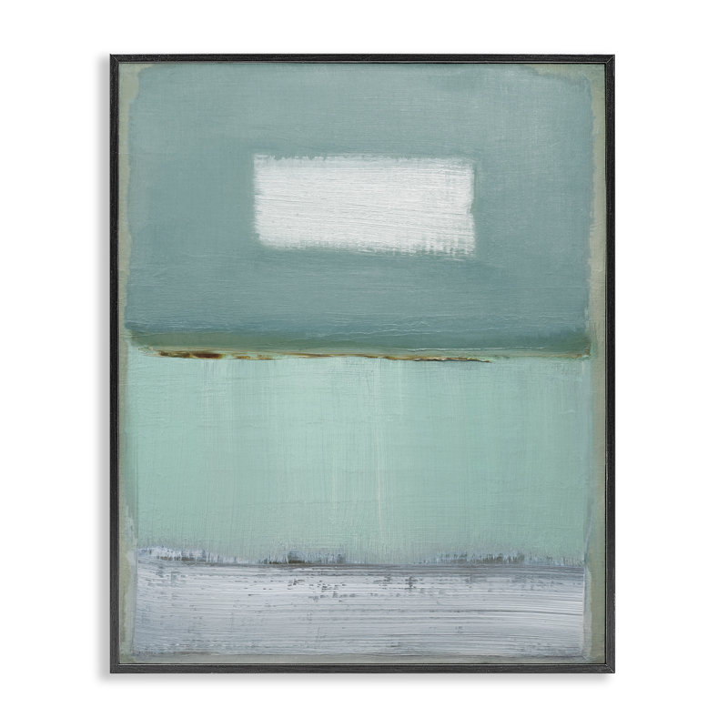 Giclée encadrée dégradée bleu azur, design par Caroline Gold, H 14 po x l 11 po, Giclée encadrée noir minuit
