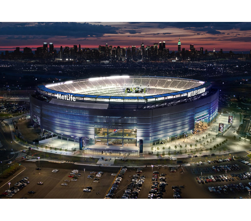 MetLife Stadium, H 34 po x l 48 po