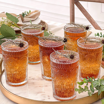 Marqueeta 12,5 oz. Verre fumée rétro texturé