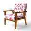 Chaise rembourrée pour fille avec paillettes roses-1677830843