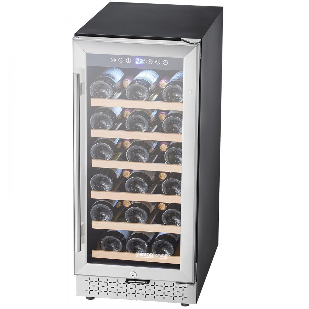 Wine Cooler 28 Bottle Mini Wine Fridge with Glass Door Digital Temp Control | Fridge.com