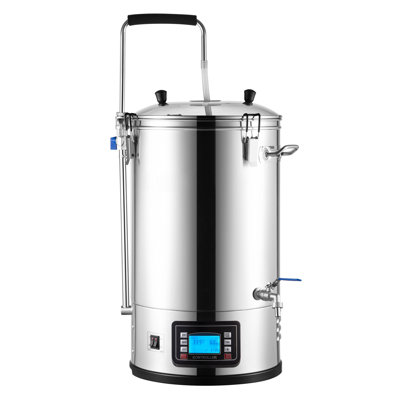 9.2 Gallon All-in-One Electric Brewing System with Pump, Stainless Steel Home Beer Brewer with LCD Control Panel & Recipe Memory