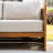 Brewsty Acacia Wood Patio Sofa With Cushions