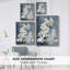 Reproduction encadrée FLORAL Series CLxxII - bois massif-378029938