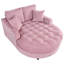 Canapé-lit moderne en chenille de 51 po avec siège touffeté et coussins détachables Modern Glam-125298593