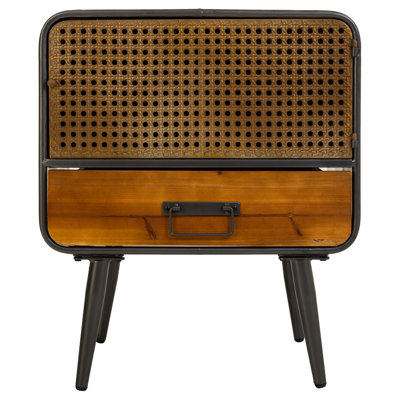 Anaiz 50cm W Iron Bedside Table