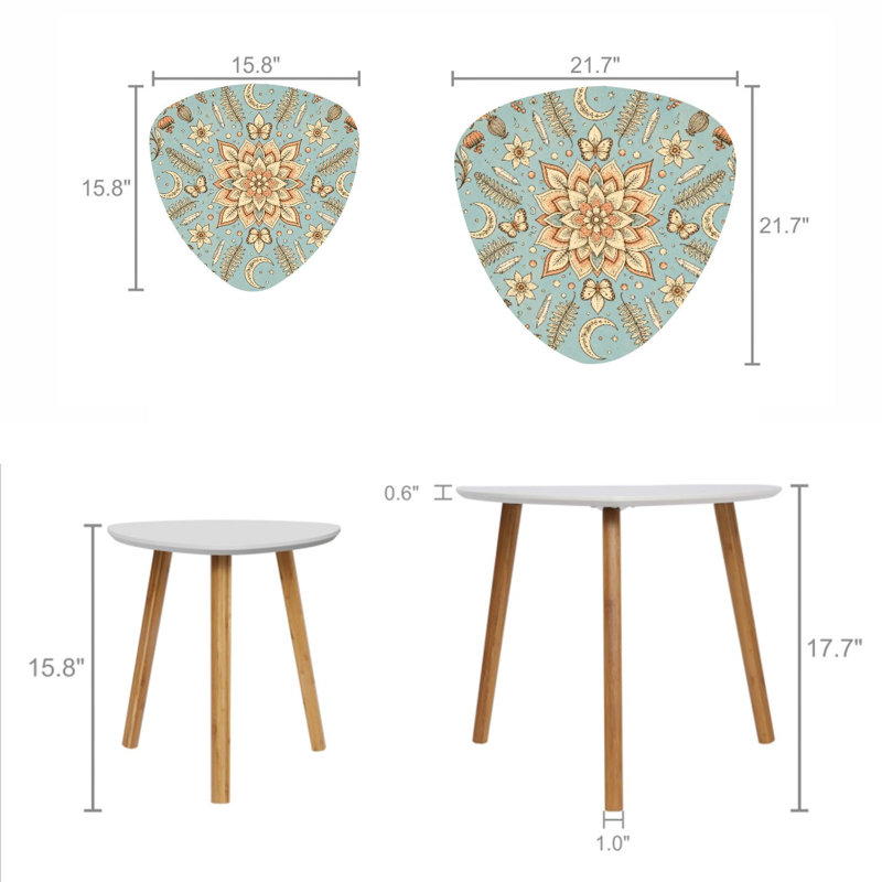 Ensemble de 2 tables basses gigognes Triangle