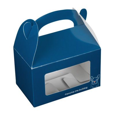 Restaurantware Gable Gift Boxes Pack of 25 Paper Treat Boxes 6 x 3.5 x 3.5 Inches With Window, Disposable Frenchie Containers, Freezer-safe, For Weddings or Birthdays