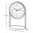 Kyles No Numbers Metal Quartz Movement / Crystal Tabletop Clock in Grey