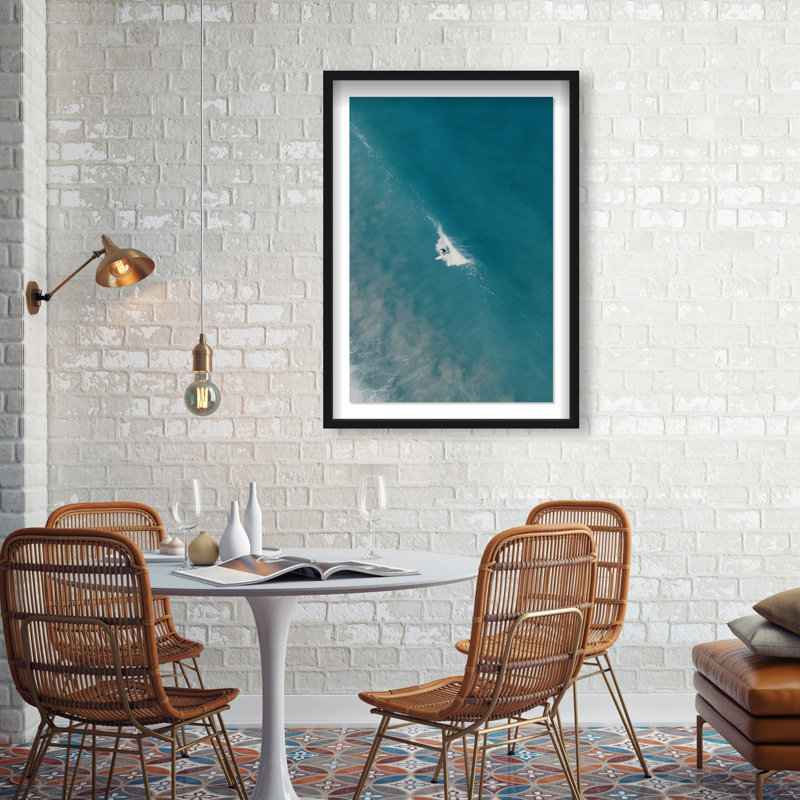 Aquamarine Breath Shadowbox Sports & Sports Teams Print by Oliver Gal, Black Frame, 10 x 15, 55.5"H x 37.5"W, Black Shadowbox