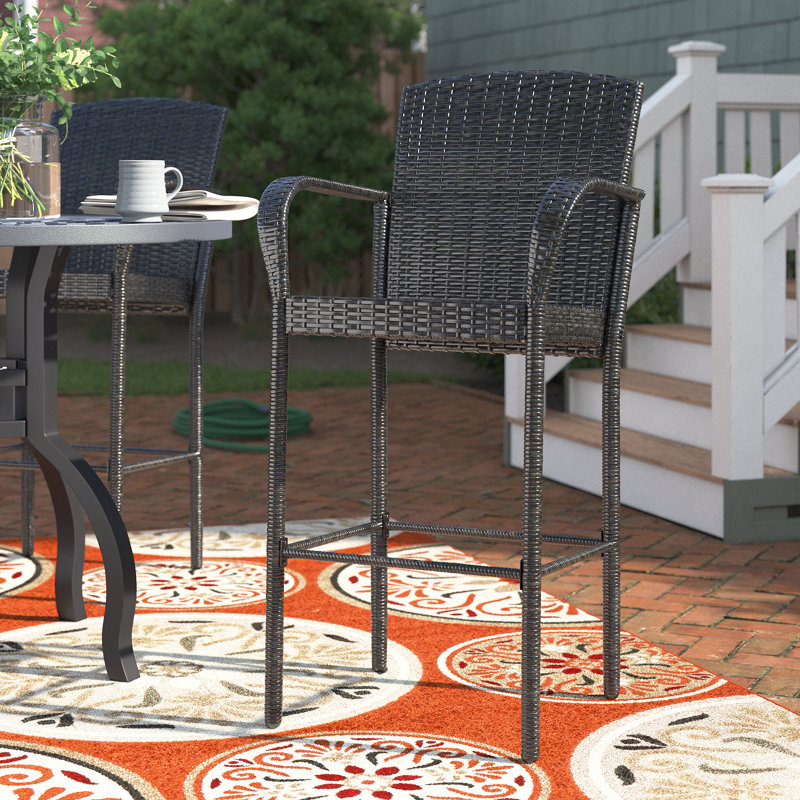 Tabouret de bar 47,2 po Bella, Noir
