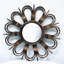 Jeannette Accent Daisy Petal Round Wall Mirror