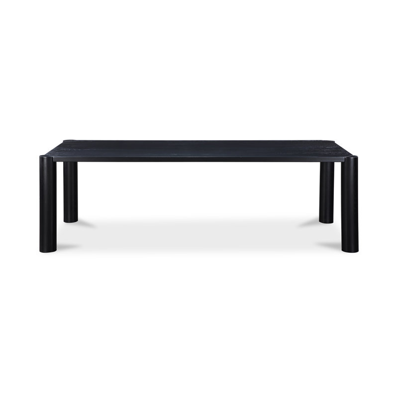 Solid Oak Dining Table, 39" W x 96" L, Black