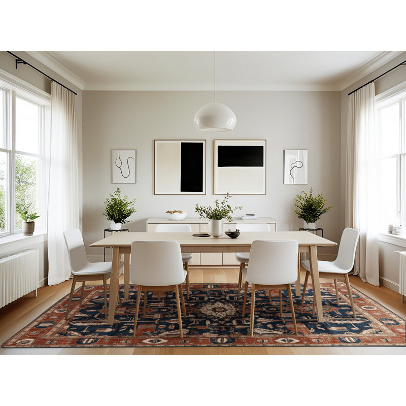 Machine Washable Persian Brown Area Rug, Rectangle 7' x 10'