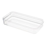 Idesign Crisp BPA-Free Plastic Stackable Drawer Organizer Bin, 6" X 12" X 2", Clear
