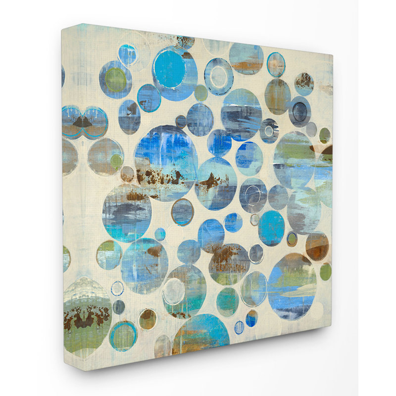« abstract landscap bubbles », impression, H 24 po x l 24 po x P 1,5 po, Toile tendue