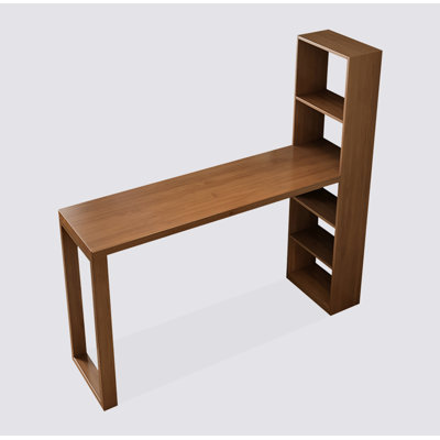 Modern Solid Wood Bar Table With Storage Cabinet