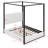 Queen Size Upholstered Canopy Platform Bed With Headboard