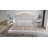 Full Size Gray Linen-Blend Upholstered Platform Bed Frame with LED Light and Height Adjustable Headboard, No Box Spring Needed-125127895-125127897