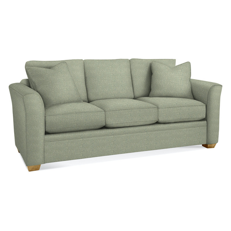 Bridgeport Sofa, Honey Finish, Green Performance Fabric; 0851-54