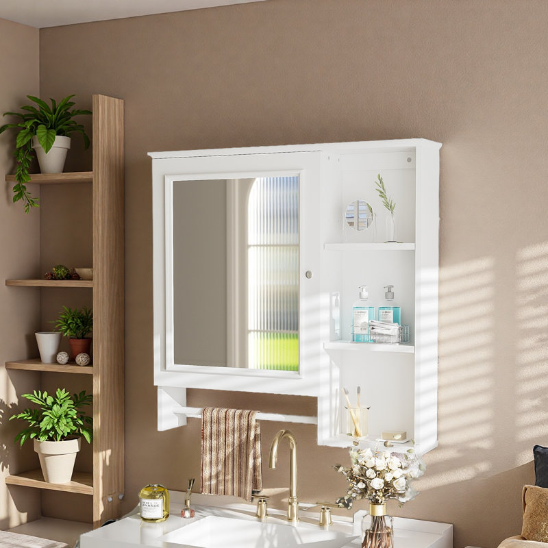 Armoire de rangement murale pour salle de bain, Noir