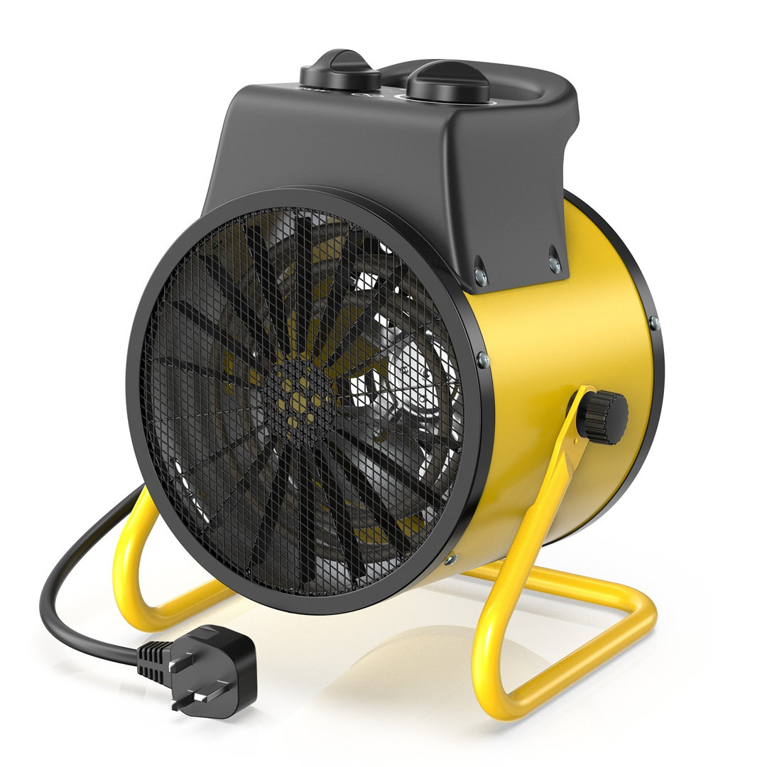 Fan Heater 2000W - Compact Electric Heater, Ideal for Home, Workshop and Construction Site - DAHTEC