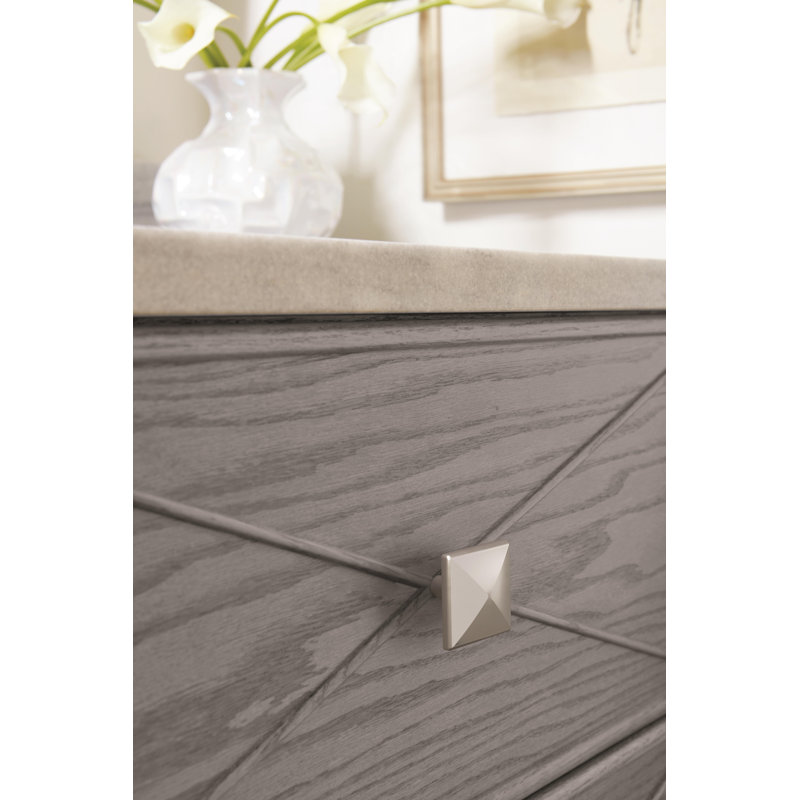 Poignée extensible carrée, H 1,5 po x l 1,5 po x P 1,13 po, Chrome poli